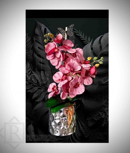 Sztuczny Storczyk kompozycja sztuczna orchidea czerwona