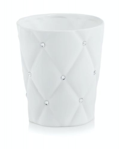 Doniczka Ceramiczna biała GLAMOUR cyrkonie 14X15 02.692
