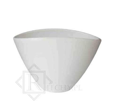 Doniczka Ceramiczna biała mat storczyk 20x13x15h