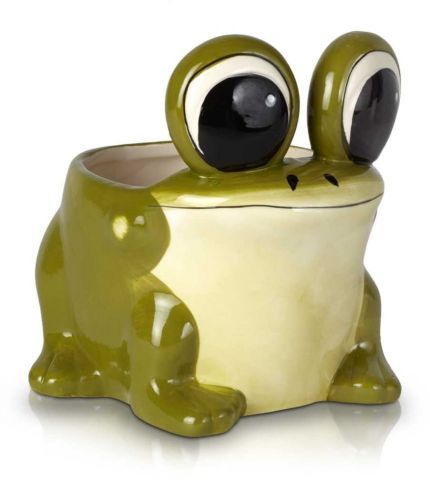 Doniczka ceramiczna figurka żaba 15x15 cm