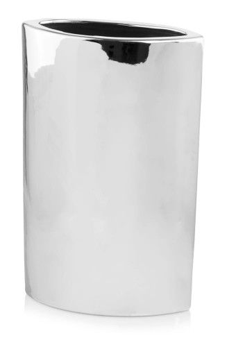 Osłonka wazon ceramiczny srebrny Titanic 20x12x31h